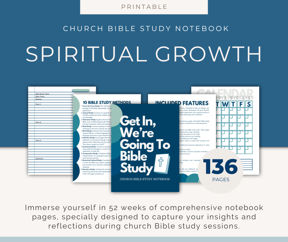 Get In, We're Going to Bible Study : Church Bible Study Notebook (Blue)