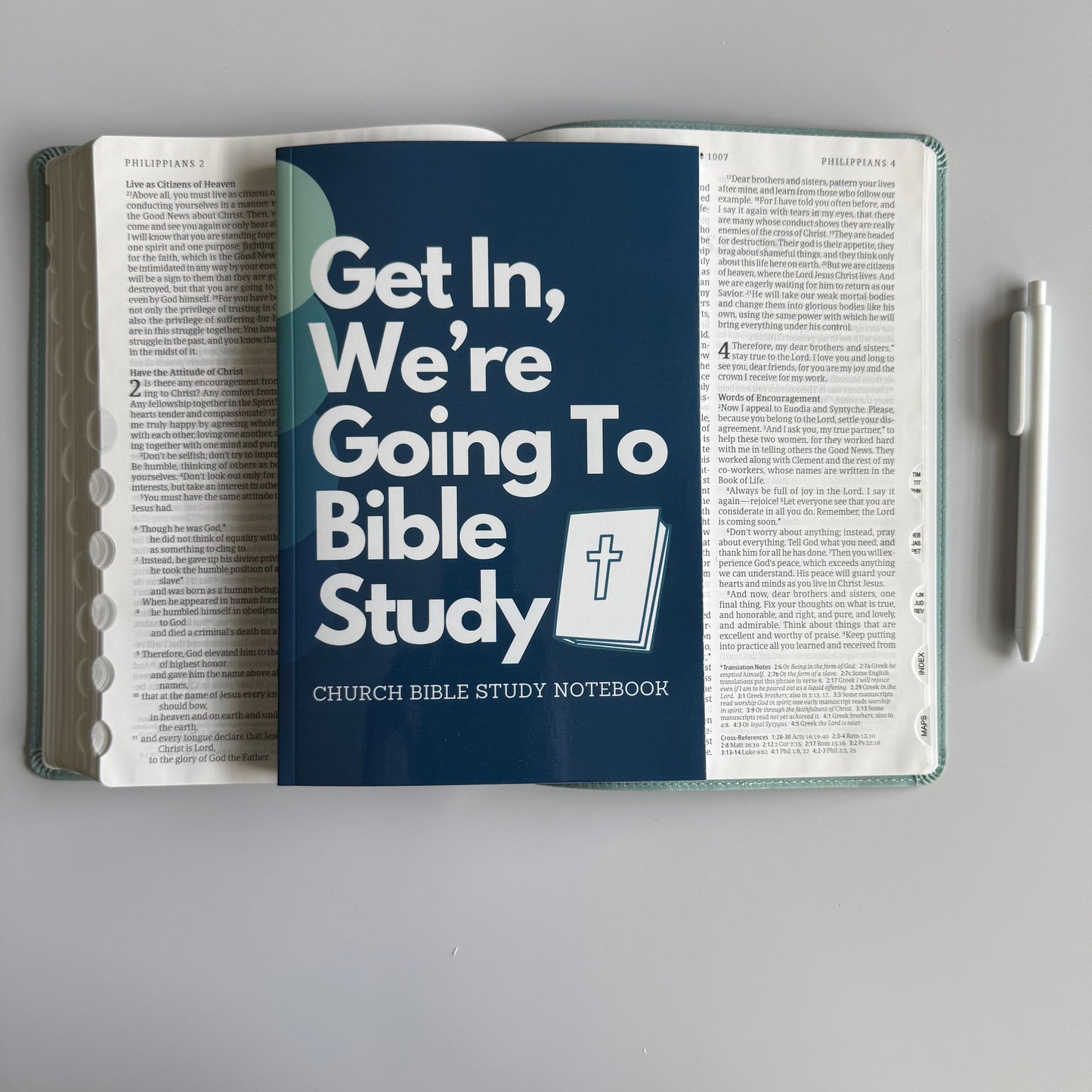 Church Bible Study Notebook (Standard - Compact Size Blue) Amazon