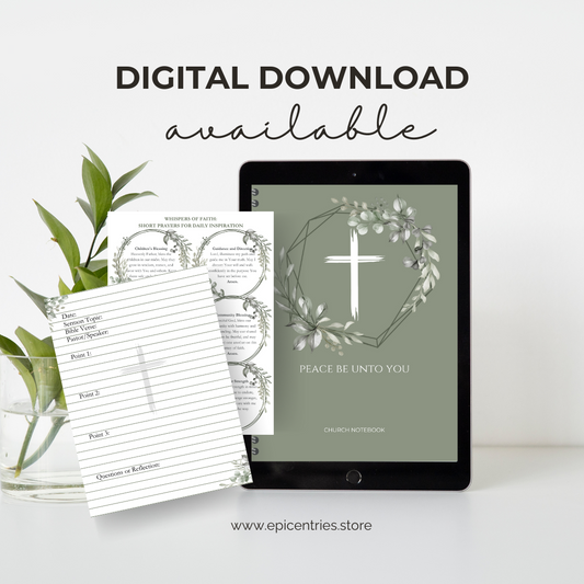 Peace Be Unto You: Church Notebook (Printable)